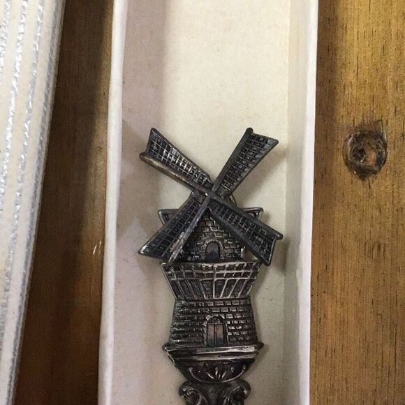Large silver windmill letter opener, working windmill Dutch 90 - Picture 4 of 7